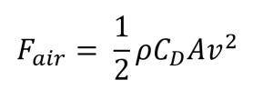 Air resistance equation