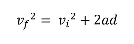 decelleration equation