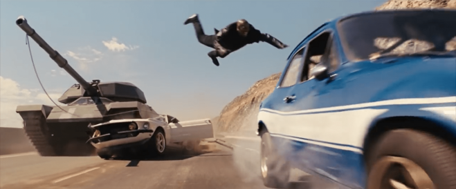 fast and furious jumping between vehicles